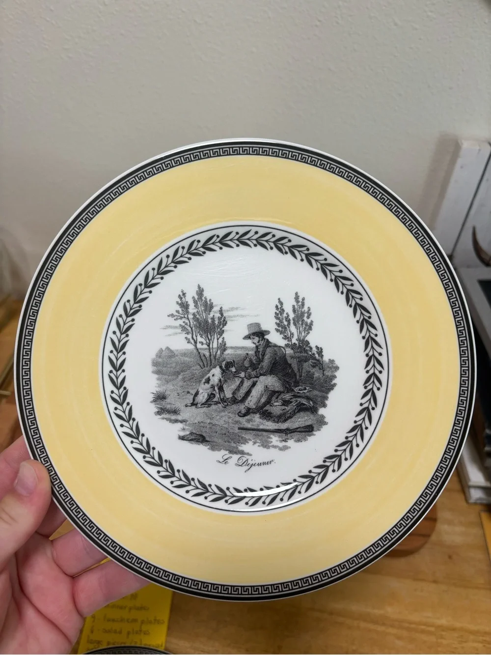 Villeroy & Boch Yellow, White & Black Decorative Dinner Plate
